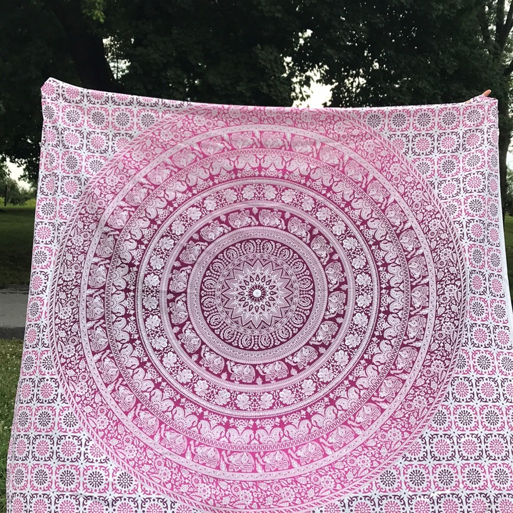 Pink and White Tapestry